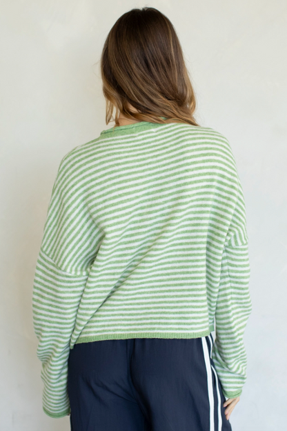mila mini striped cardigan
