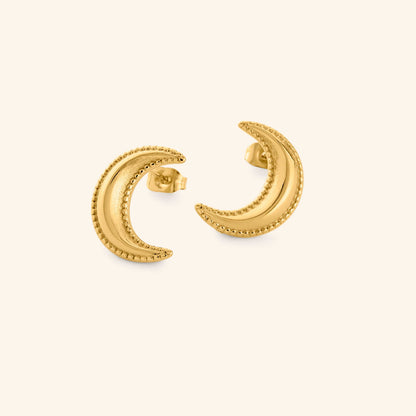 Dotted Crescent Earrings