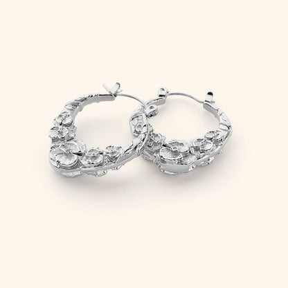 Palestine Poppy Hoops