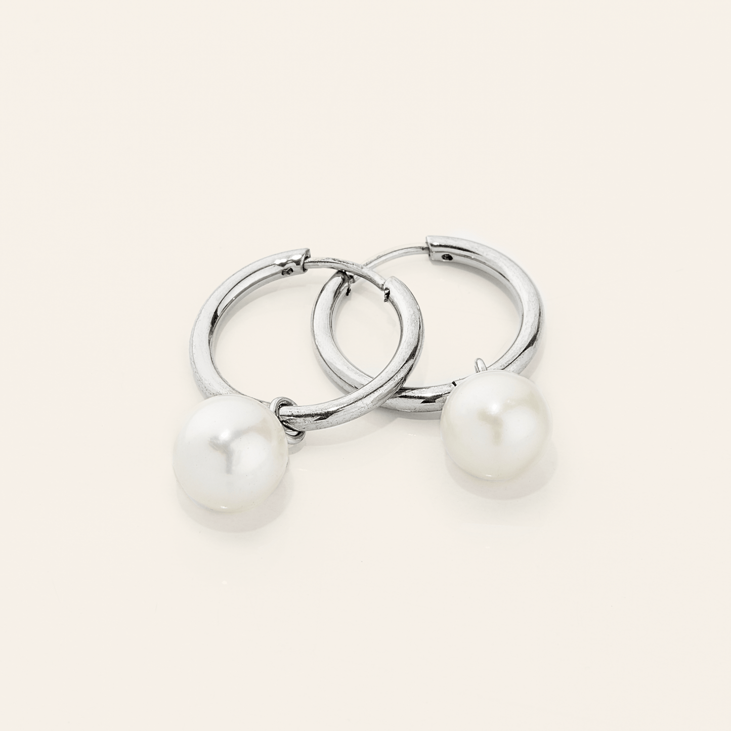 Pearl Hoop Earrings