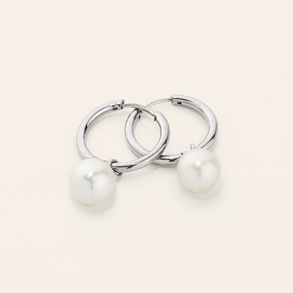 Pearl Hoop Earrings